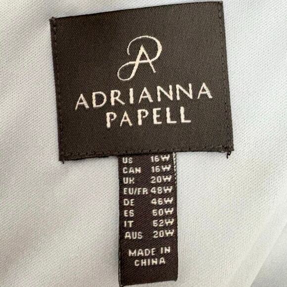 Adrianna Papell Floral Matelassé Gown Metallic Jacquard Maxi Dress Women’s 16W - Picture 9 of 11